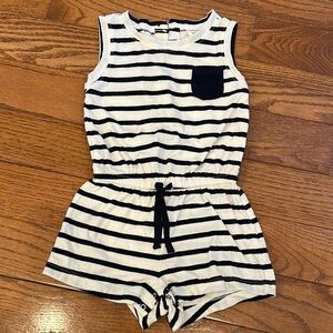 NEW Striped Dark Blue and White Kids 2 yearsRomper